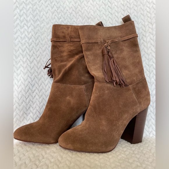 Vince Camuto Shoes - Vince Camuto Fermel Suede Tassel Boots Womens Size 6M Brown